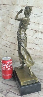 17" Signed Gypsy Dancer Bronze Statue Sculpture Figurine Figure Art Nouveau SALE