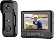 MED PRIDE Video Doorbell Night Vision High Definition Two-way audio, HD video,IP68 Rainproof, 4.3inch Monitor Large Capacity Battery,Video Doorbell with Monitor Wireless