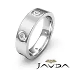 Bezel Round Diamond Eternity Mens Wedding Solid Band 18k White Gold 0.20Ctw