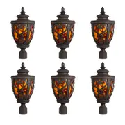 Vintage Lamp 6X 50.8cm Elegant Post Light with Aluminum and Glass Lantern Classic Outdoor Lighting