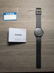 Casio MQ-24-1ELDF Black Resin Analog Casual Watch NWT