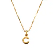 Culturesse 50cm Initial C Pendant 24K Gold Plated Necklace Fashion Jewellery