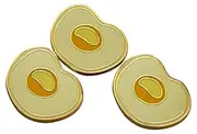Novel Merk Eggs or Bacon Breakfast Lapel Pin, Hat Pin & Tie Tack Set - with Clutch Back