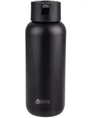 [Oasis] Ceramic Lined Stainless Steel Triple Wall Insulated DrinkBottle1Lin Black