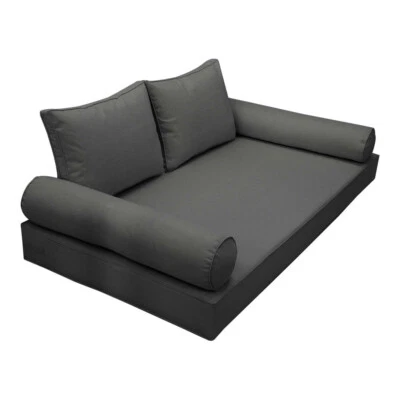 |SLIPCOVER ONLY|S1 Daybed Mattress Bolster Backrest Covers Piped Trim Crib AD003