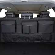 Car Trunk Organizer Oxford Cloth Backrest Storage Bag Multi-functional Net Hanging Bag Car Seat Back Hanging Storage Bag