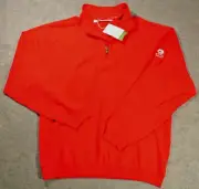 nwt CUTTER & BUCK MCK05417 + BANDON DUNES OREGON GOLF LINKS Sz XL Red Pullover