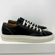 Common Projects Women's Leather Trim Low-Top Sneakers Size 39 EU / 9 US Black