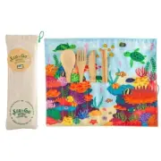 Sea Animals Eco-to-Go Bamboo Cutlery Set : NEW