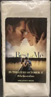 *RARE* MOVIE MEMORABILIA: NICHOLAS SPARKS' THE BEST OF ME - TISSUE PACK w/POSTER