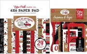 Bundle LET's GO ANYWHERE 6x6 Paper Pad + 33 Frames &Tags Echo Park Travel fs