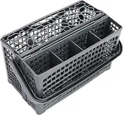 Dishwasher Silverware Basket Universal, Dishwasher Cutlery Basket for Knives Forks Storage, Utensil Basket, 5.16x5.28x9.1in, Compatible with Maytag, LG