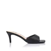 Tabitha Heeled Mules - Black