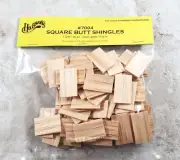 Dollhouse Shingles Square End 100 Pieces Light Wood 1:12 Scale Houseworks #7004