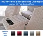 Plush Regal Seat Covers for 1992-1997 Ford E-150 Econoline Club Wagon