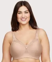 Glamorise Magiclift Seamless Wire-Free Everyday Bra - Cafe (Size 18G)