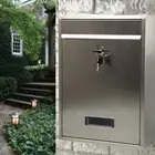 Wall Hanging Mailbox with Key Lock Modern for Gate Home Decorative Townhouse