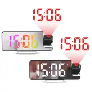 LED Projection Alarm Clock Digital Clock with 180° Projector Snooze Bedside