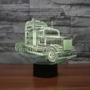 3D Illusion Table Lamp Truck LED Night Light For Bedroom Deco 7-Color Changing F