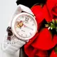 valentino coupeau 范倫鐵諾 開心鏤空 自動上鍊機械錶 陶瓷美鑽 防水手錶 白色 女錶 V61352白陶玫
