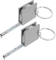 OSALADI High Precision Measuring Tape Key Ring 2pcs Mini Tape Measure for Home Outdoor Party Celebration