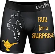 [Crazy Dog T-shirts] Mens Rub For A Surprise Boxer Briefs Funny Sarcastic Offensive Underwear for Guys Joke