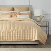 Donna Karan Hammered Silk and Cotton Quilt, King