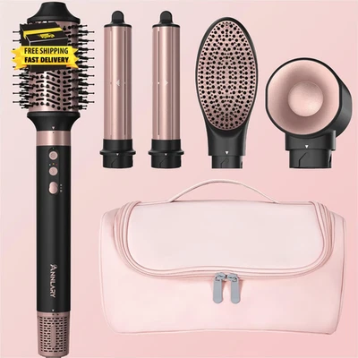5 in 1 Ionic Hot Air Styler, 1400W Powerful Hair Dryer Brush, Auto-Wrap Curlers,