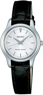 在飛比找Yahoo!奇摩拍賣優惠-SEIKO WATCH精工石英皮帶女錶-銀(SSXP001)