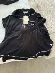 Peter Alexander Maternity Black Shortie Pj Set Large RRP$109