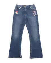 Dolce Gabbana Kids Floral Embroidered Denim Jeans 8Y,12,14Y,6,12Y,10Y,12 Blue