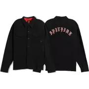 Spitfire Wheels Old E Embroidered Men's Long Sleeve Button Up Flannel - Small