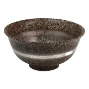 CtoC Japan Arita Porcelain Bowl 11.8x5.8cm Black with Gold Accents Japan Made