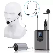 UHF Wireless Lavalier Lapel Microphone System Portable Cordless Headset Mic M0N1
