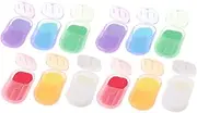 BRIGHTFUFU 12 Pack of Travel Soap Sheets Soap Paper Sheets for Travel Portable Hand Washing Disposables for Camping Hiking and Business Trips