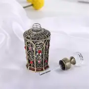 1pc 12ML Perfume Bottle Vintage Big Mouth Sub-Bottling Hollow Engraved Diamonds