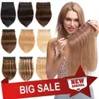 100% Real Clip In Remy Human Hair Extensions 3/4 Full Head One Piece Balayage