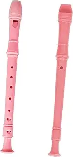 UPKOCH Descant Recorder Flute Safe Music Wind Instrument for Beginners for Musical Learning Pink