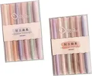WEKAMOS 12Pcs Portable Highlighter Pens Convenient Art Markers for Students for Journaling Note Taking Drawing and Book Marking Bright Colors for Easy Identification
