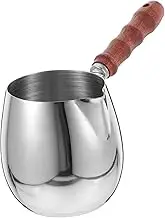 FIXOSHEE Stainless Steel Frothing Cup with Handle Espresso Steaming Pitcher for Latte Art Milk Frother Jug for Home Commercial Use Ergonomic Design for Easy