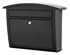 Dal Rae Galvanized Steel, Locking, Wall Mount Mailbox, 2562B-10, Black, Mediu...