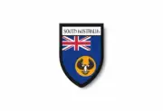 PATCH PATCHES EMBLEM IRON ON GLUE PRINT FLAG world crest australia south