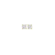 9ct Two Tone Gold Diamond Stud Earrings