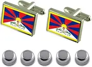 [Select Gifts] Shirt Dress Studs Tibet Flag Cufflinks
