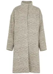 Eileen Fisher Bouclé Alpaca-blend Coat - Grey - XS (UK 6-8 / XS) XS (UK 6-8 / XS)