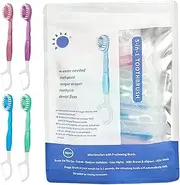 Travel Toothbrush - 5-in-1 Portable Pre-Pasted Travel Toothbrush | Toothpaste Toothpick Small Tongue Scraper For Home Kids Travel Work And Others