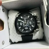 在飛比找Yahoo!奇摩拍賣優惠-直購#實拍 Diesel迪賽手錶 BAMF計時黑色真皮男錶 