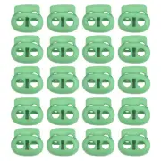 0.8x0.9" Cord Locks, 30 Pack Double Hole Spring End Toggle Stopper, Green