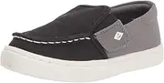 [Sperry] Core Salty JR. Moccasin, Black/Charcoal, 12 US Unisex Little Kid