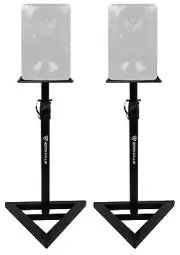 (2) Rockville Adjustable Studio Monitor Speaker Stands For Mackie MR524 Monitors